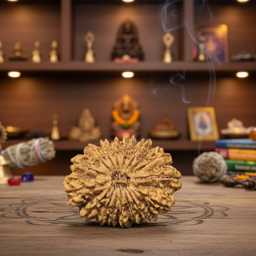 20 Mukhi Nepali Rudraksha With Lab Certified Rudra Charms