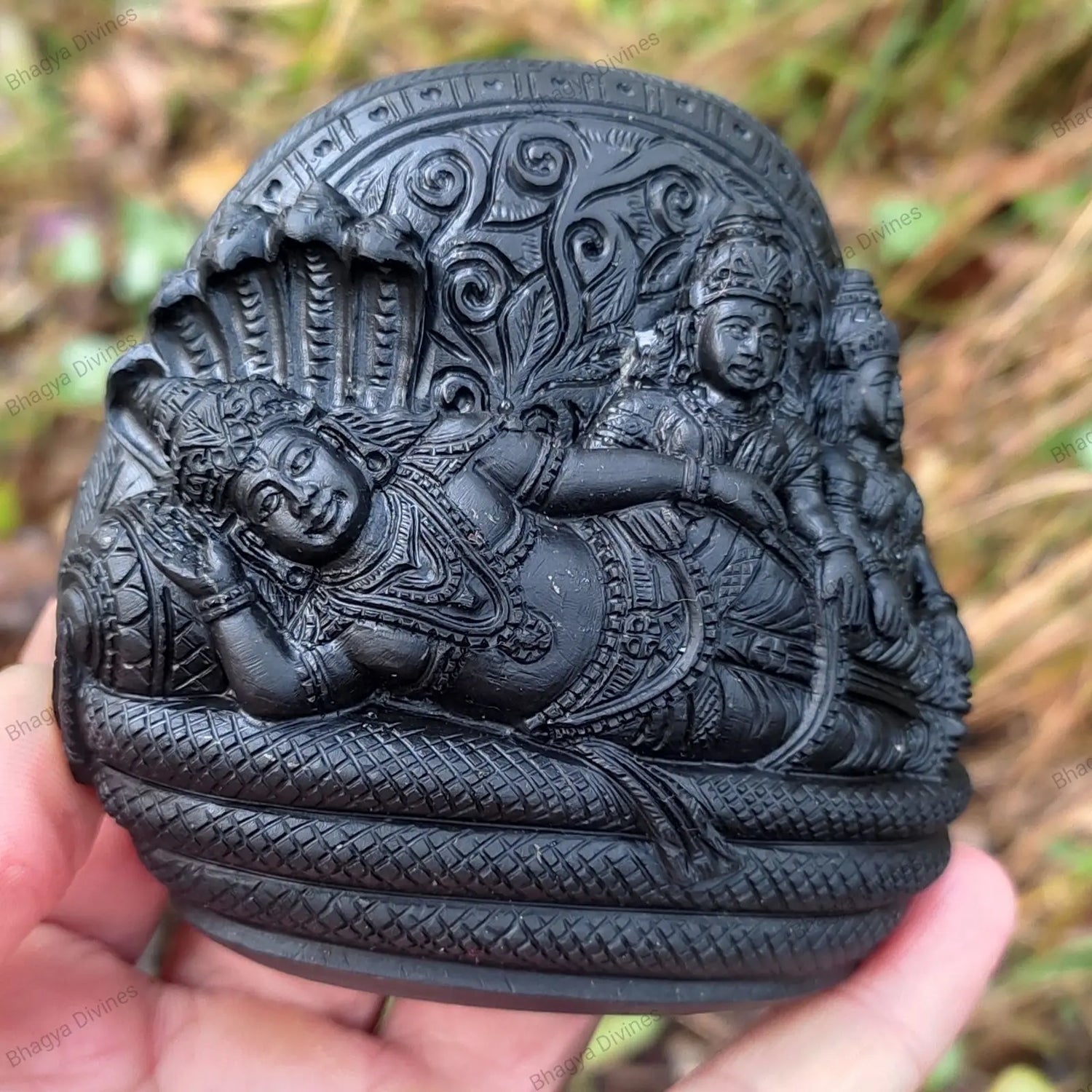 Lakshmi Narayan and Bhudevi Shaligram Idol (2nd Sample) - Rudracharms