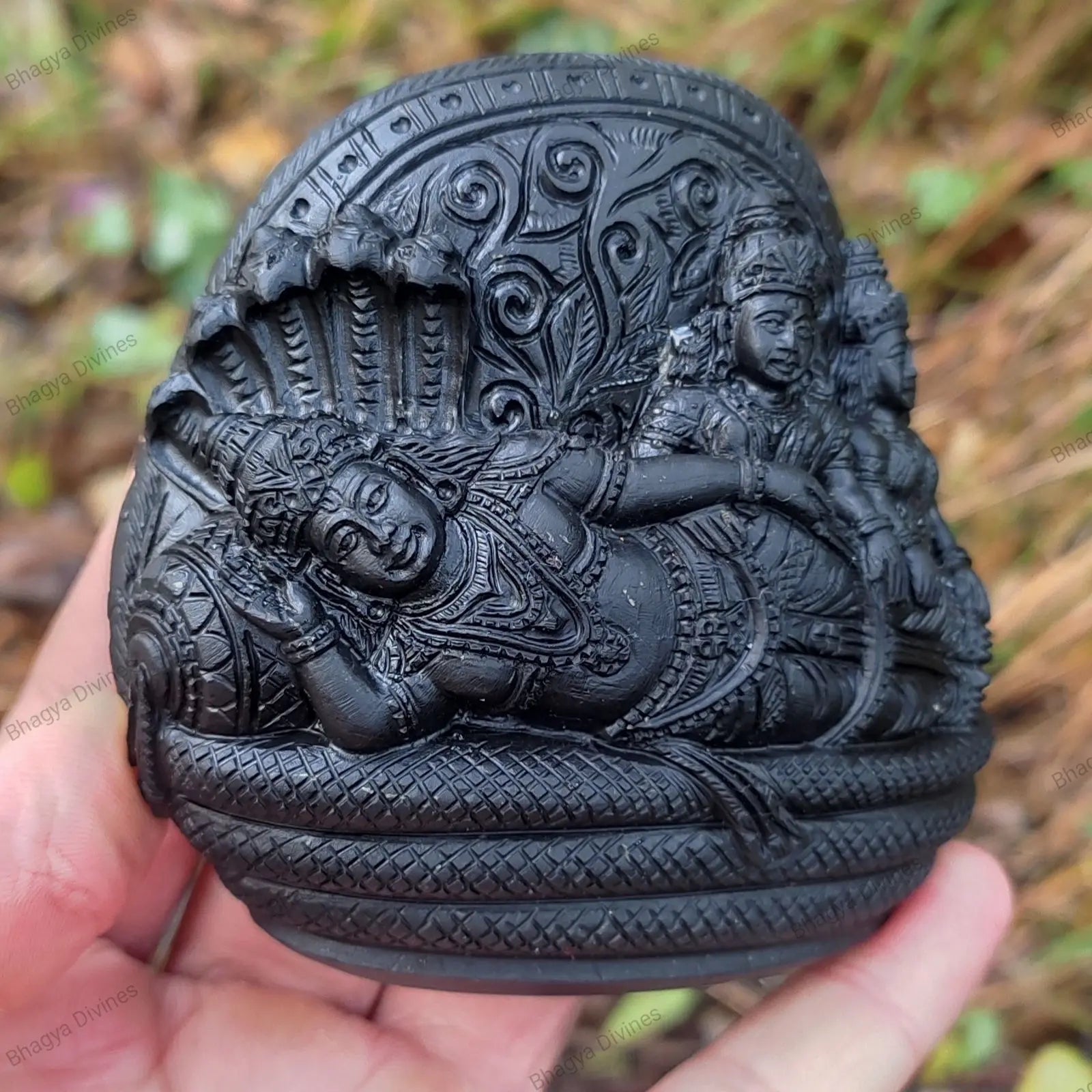 Lakshmi Narayan and Bhudevi Shaligram Idol (2nd Sample) - Rudracharms