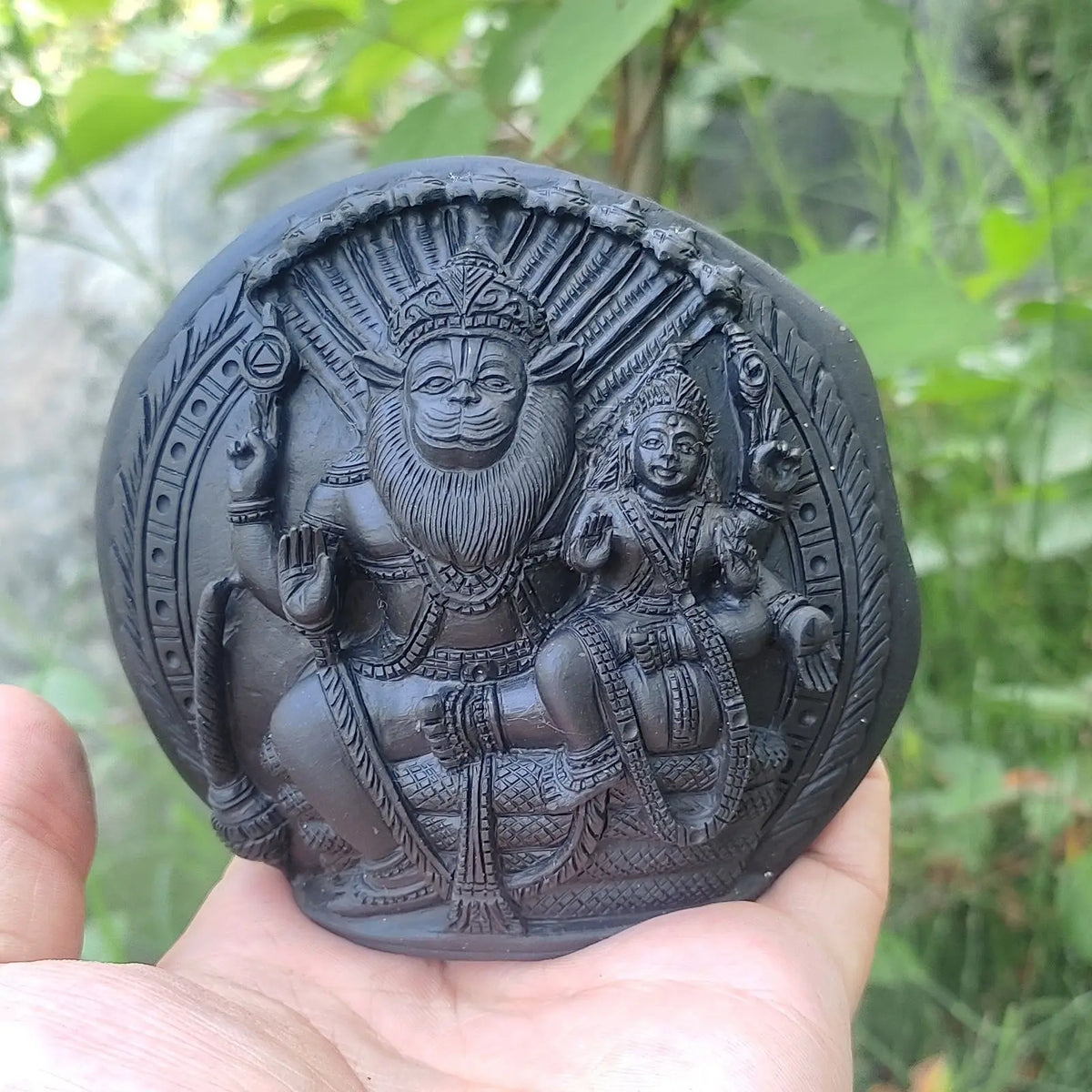 Lakshmi Narsimha Shaligram Idol / Lakshmi Narsingh Shaligram Idol - Rudracharms