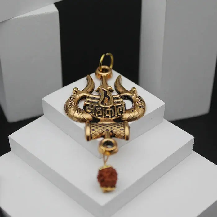 Mahakal Locket with Rudraksha Mala, - Rudracharms