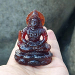 Hessonite Hanuman Idol / Murti - Rudracharms