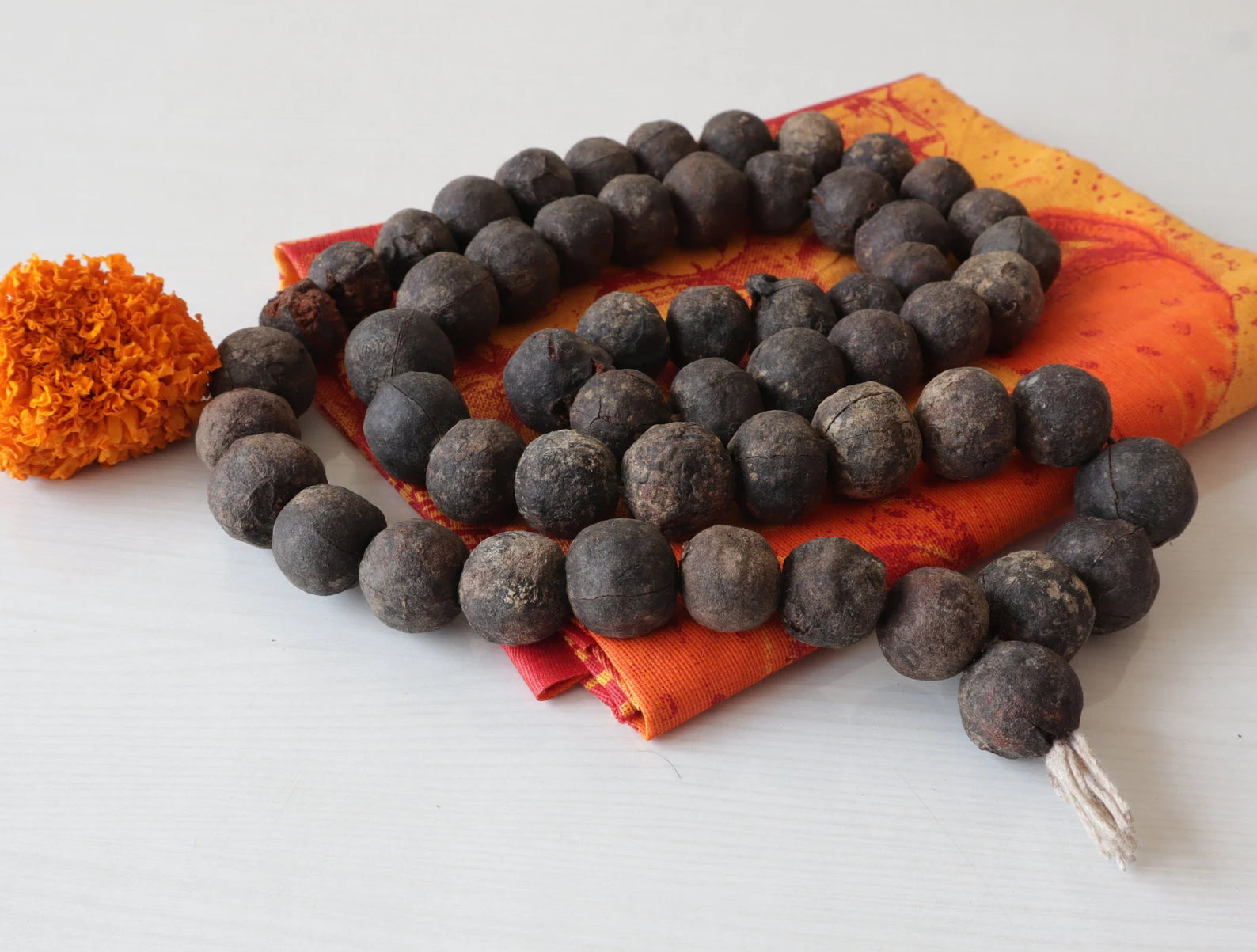 Natural Rudraksha Fruit Mala – 54/108 Beads for Meditation & Healing
