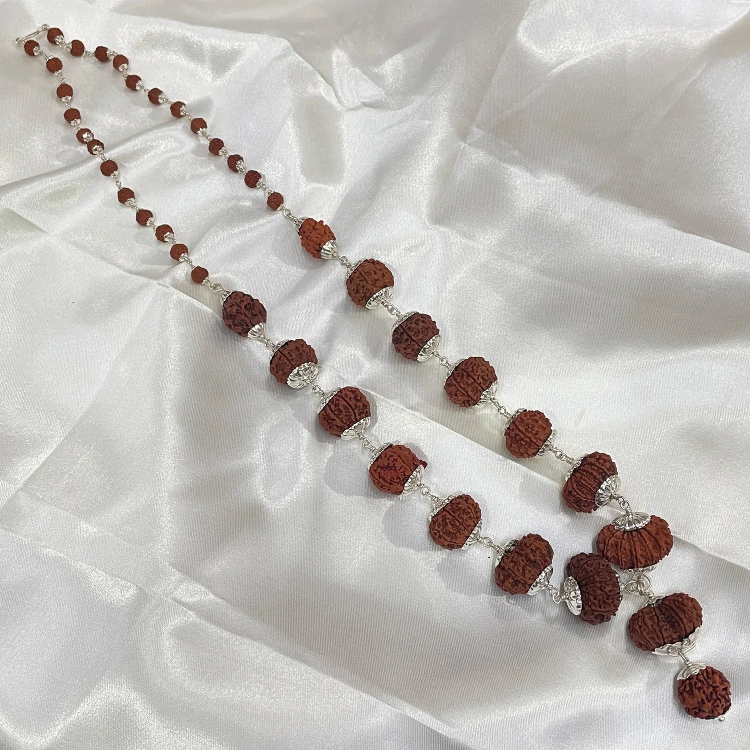 Energized Siddha Rudraksha Mala, 1-14 Mukhi Rudraksha Mala IGL Certified Siddha Rudraksha