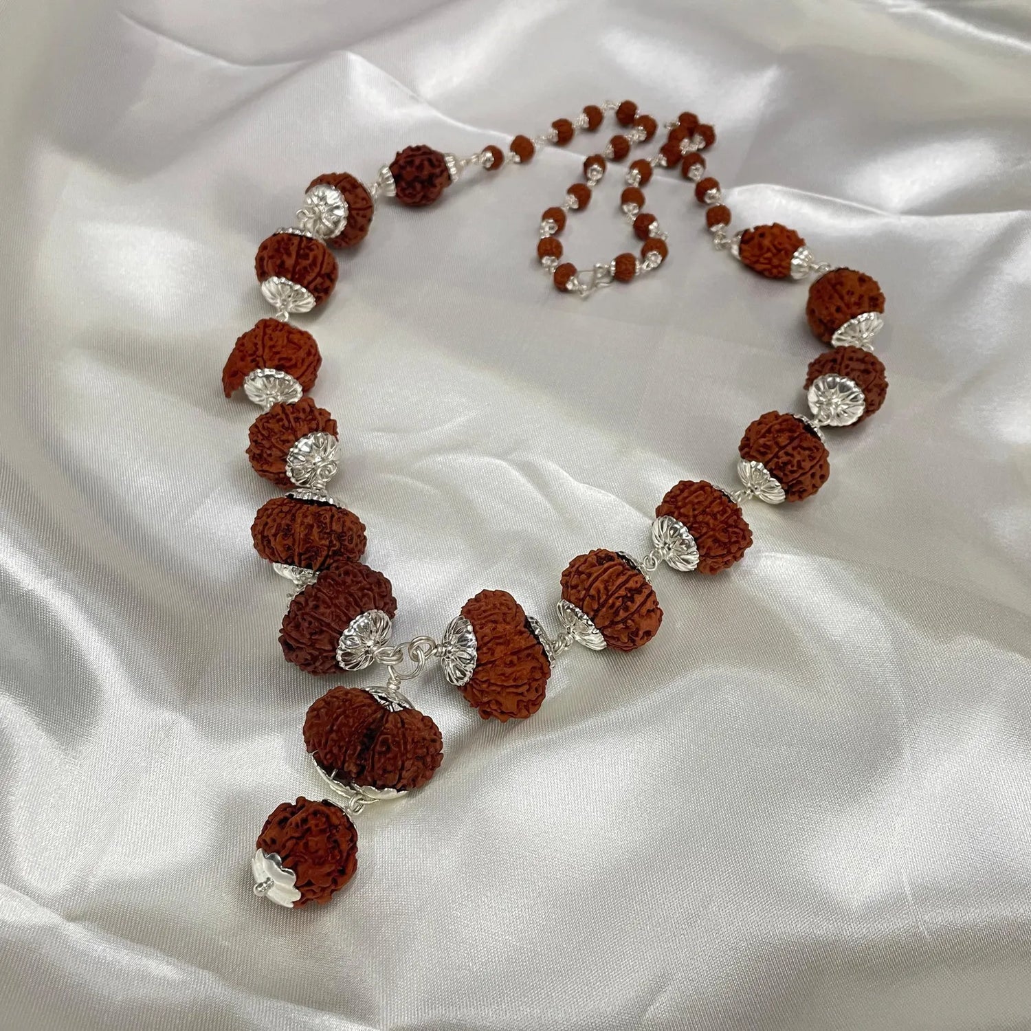 Energized Siddha Rudraksha Mala, 1-14 Mukhi Rudraksha Mala IGL Certified Siddha Rudraksha