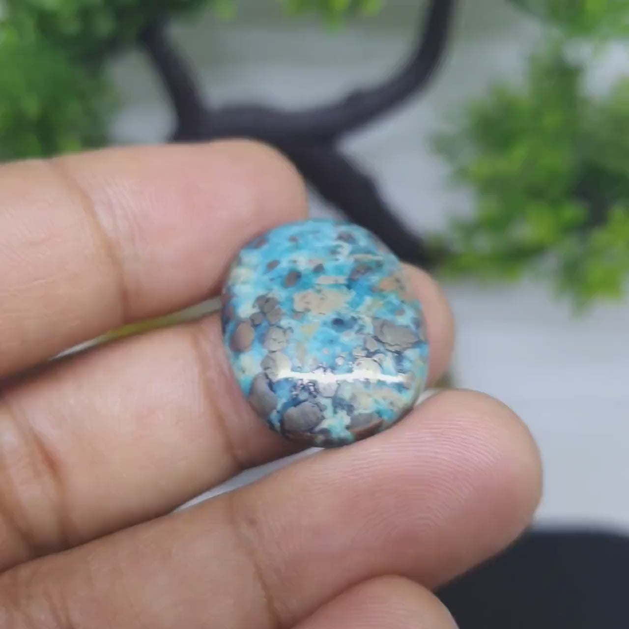 Certified Rare Natural Turquoise Irani Firoza Stone Premium Quality